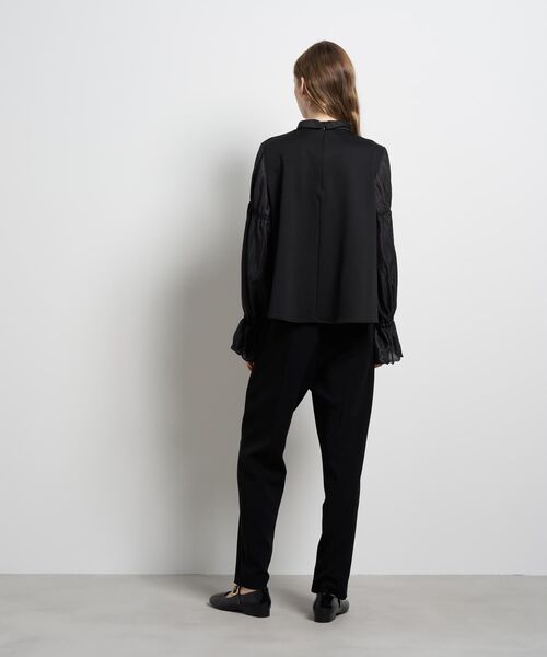 LANVIN en Bleu(ランバンオンブルー)の「ギャザースリーブコンビカットソー(Tシャツ/カットソー・レディース・ブラック/オフホワイト・38)」の14枚目の写真
