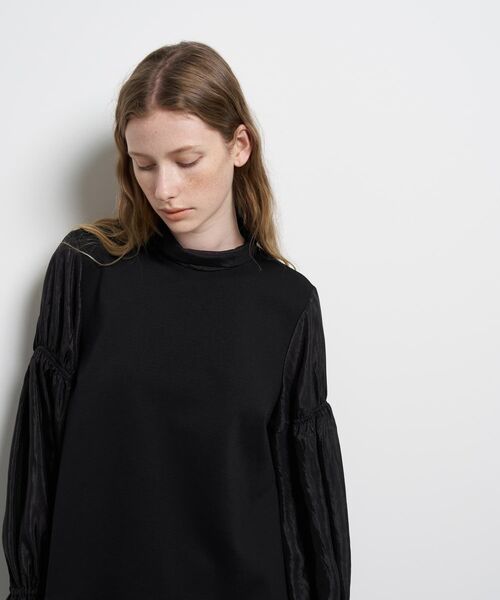 LANVIN en Bleu(ランバンオンブルー)の「ギャザースリーブコンビカットソー(Tシャツ/カットソー・レディース・ブラック/オフホワイト・38)」の18枚目の写真