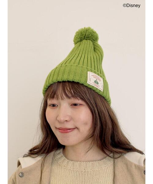 Samansa Mos2（サマンサ モスモス）の「【Disney】アナと雪の女王/タグ付きニット帽（ハット・レディース・グリーン/ベージュ・F）」の3枚目の写真