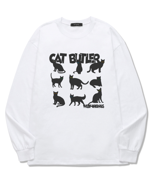 WISSY(ウィッシー)の「CAT EYES 長袖Tシャツ (WLS014) ホワイト(Tシャツ/カットソー・レディース・その他・LARGE/X-LARGE/XX-LARGE/SMALL/MEDIUM)」の1枚目の写真