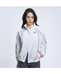 TOLANCE（トランス）の「ウィメンズストリームカーブドパイピングジャケット - ホワイト（ジャージ）」