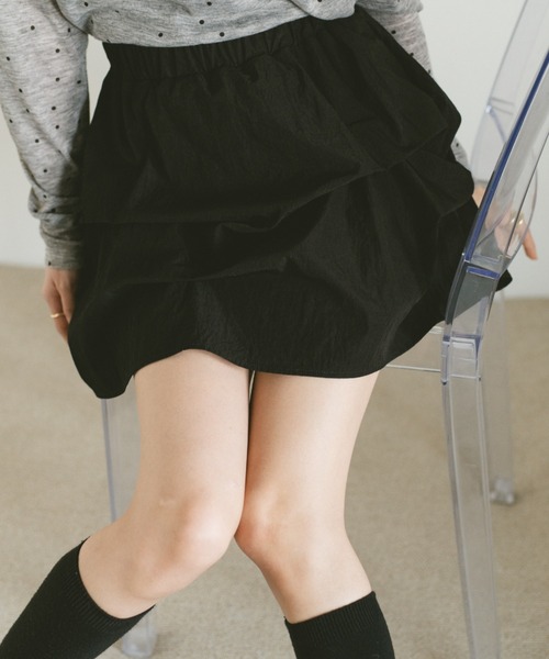 VANNIE U(ヴァニーユー)の「タックデザインミニスカート(スカート・レディース・アイボリー/ブラック・FREE)」の11枚目の写真