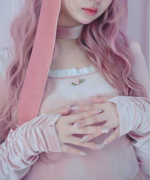 Fiorforte(フィオルフォルテ)の「velour balloon onepiece(ワンピース・レディース・ブラック/ピンク・FREE)」の3枚目の写真