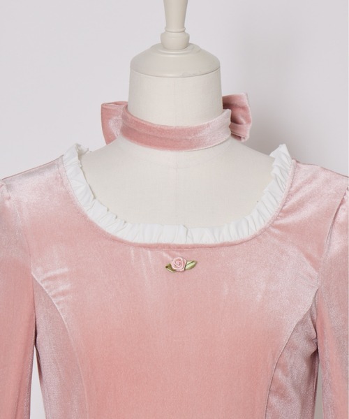 Fiorforte(フィオルフォルテ)の「velour balloon onepiece(ワンピース・レディース・ブラック/ピンク・FREE)」の16枚目の写真