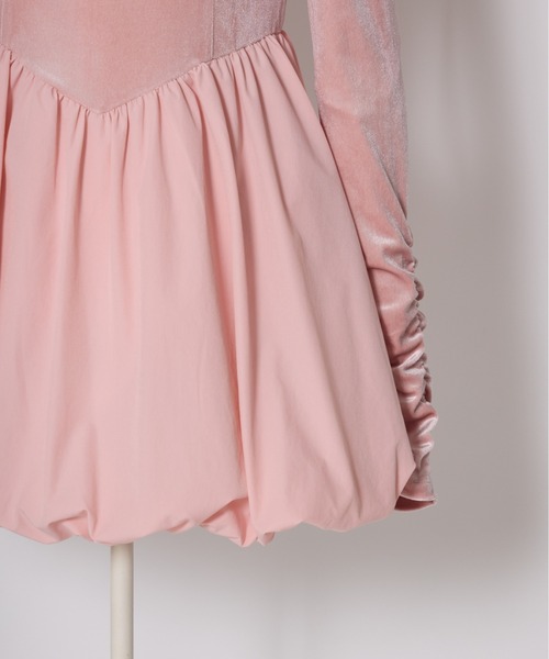 Fiorforte(フィオルフォルテ)の「velour balloon onepiece(ワンピース・レディース・ブラック/ピンク・FREE)」の18枚目の写真