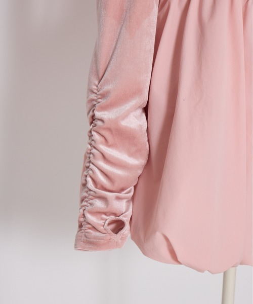 Fiorforte(フィオルフォルテ)の「velour balloon onepiece(ワンピース・レディース・ブラック/ピンク・FREE)」の19枚目の写真