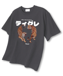 ツータイガー オーバーサイズ 半袖Tシャツ ダークグレー