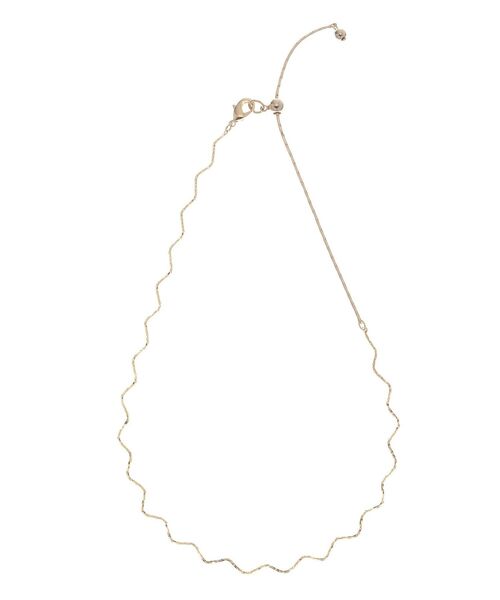 LAGUNAMOON(ラグナムーン)の「メタルカーブチェーンチョーカーネックレス(ネックレス・レディース・シルバー/ゴールド・FREE)」の2枚目の写真