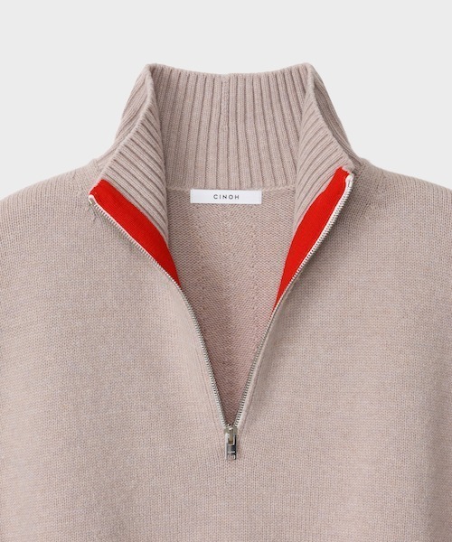 CINOH（チノ）の「WOOL HALF ZIP KNIT（ニット/セーター・レディース・ベージュ・38）」の5枚目の写真