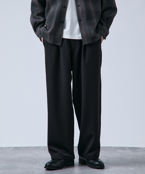 追加》ヘビーT/R 1タックワイドストレートスラックス（スラックス