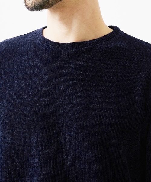 MICHEL KLEIN HOMME (ミッシェルクランオム)の「クルーネックモールニット(ニット/セーター・メンズ・パープル/ネイビー・MEDIUM/LARGE/X-LARGE)」の6枚目の写真