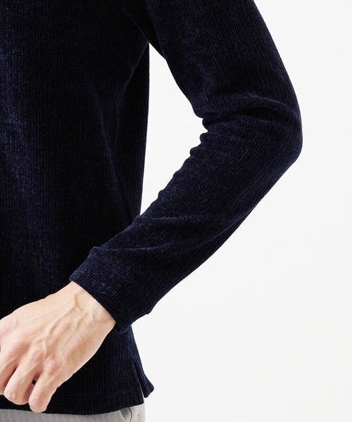 MICHEL KLEIN HOMME (ミッシェルクランオム)の「クルーネックモールニット(ニット/セーター・メンズ・パープル/ネイビー・MEDIUM/LARGE/X-LARGE)」の7枚目の写真