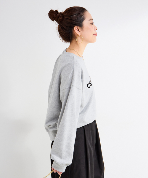 B.C STOCK（ベーセーストック）の「手洗い可 / フロッキーロゴスウェット（スウェット・レディース・ホワイト/ボルドー/チャコールグレー・FREE）」の17枚目の写真