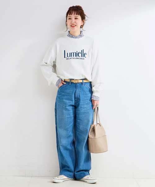 B.C STOCK（ベーセーストック）の「手洗い可 / フロッキーロゴスウェット（スウェット・レディース・ホワイト/ボルドー/チャコールグレー・FREE）」の19枚目の写真