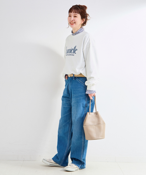 B.C STOCK（ベーセーストック）の「手洗い可 / フロッキーロゴスウェット（スウェット・レディース・ホワイト/ボルドー/チャコールグレー・FREE）」の20枚目の写真