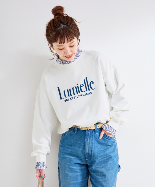 B.C STOCK（ベーセーストック）の「手洗い可 / フロッキーロゴスウェット（スウェット・レディース・ホワイト/ボルドー/チャコールグレー・FREE）」の22枚目の写真