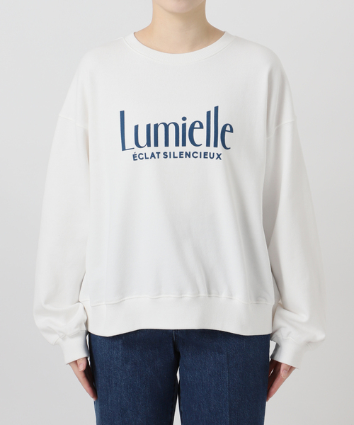 B.C STOCK（ベーセーストック）の「手洗い可 / フロッキーロゴスウェット（スウェット・レディース・ホワイト/ボルドー/チャコールグレー・FREE）」の6枚目の写真