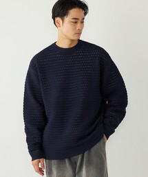 SHIPS Colors:〈洗濯機可能〉スポンジ メッシュ ニット◇