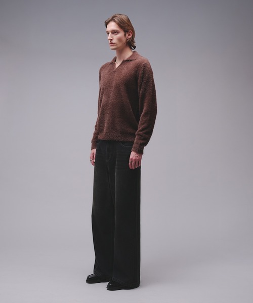 Regen Glanz(レーゲングランツ)の「skipper feather knit / スキッパーフェザーニット(ニット/セーター・メンズ・ワインレッド/ブラウン系その他/ブラック・SMALL/MEDIUM/LARGE)」の19枚目の写真