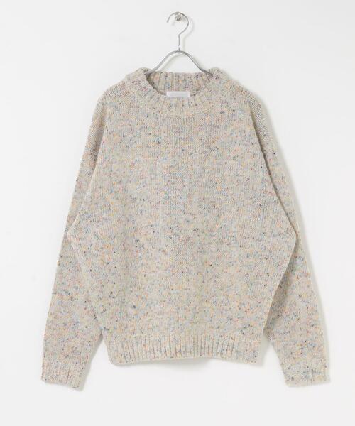 SENSE OF PLACE by URBAN RESEARCH（センスオブプレイスバイアーバンリサーチ）の「『洗濯可』カラーネップニットプルオーバー（ニット/セーター・メンズ・アイボリー/ブラック/ブラウン・MEDIUM/LARGE）」の12枚目の写真