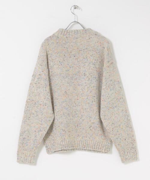 SENSE OF PLACE by URBAN RESEARCH（センスオブプレイスバイアーバンリサーチ）の「『洗濯可』カラーネップニットプルオーバー（ニット/セーター・メンズ・アイボリー/ブラック/ブラウン・MEDIUM/LARGE）」の14枚目の写真