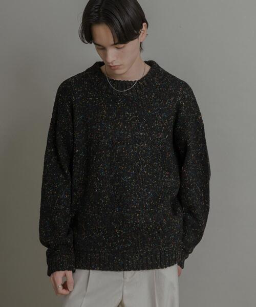 SENSE OF PLACE by URBAN RESEARCH（センスオブプレイスバイアーバンリサーチ）の「『洗濯可』カラーネップニットプルオーバー（ニット/セーター・メンズ・アイボリー/ブラック/ブラウン・MEDIUM/LARGE）」の20枚目の写真