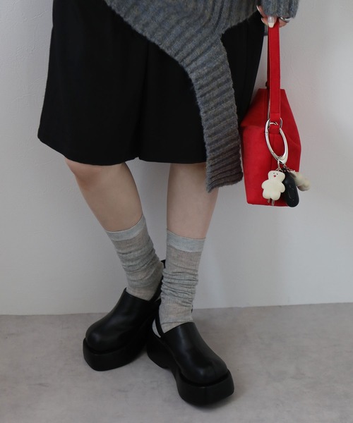 bohmal（ボマール）の「シアーロングソックス（ソックス/靴下・レディース・グレー/ホワイト/ブラック/チャコールグレー・FREE）」の13枚目の写真