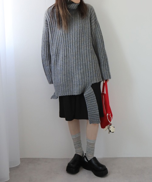 bohmal（ボマール）の「シアーロングソックス（ソックス/靴下・レディース・グレー/ホワイト/ブラック/チャコールグレー・FREE）」の14枚目の写真