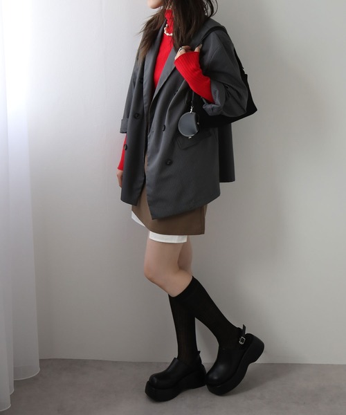 bohmal（ボマール）の「シアーロングソックス（ソックス/靴下・レディース・グレー/ホワイト/ブラック/チャコールグレー・FREE）」の21枚目の写真