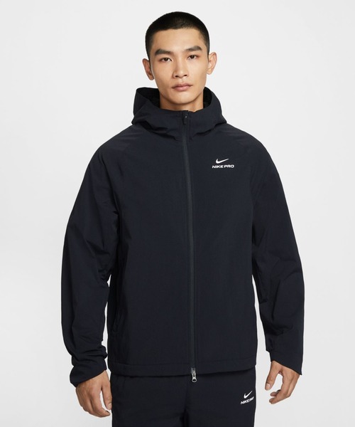美品 NIKE M フード付きパディングジャケット ブラック NIKE＞ジップ フーディー ジャケット