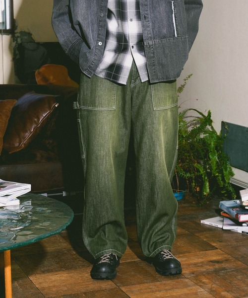 niko and...（ニコアンド）の「12.5oz ペインターデニムパンツ　PAINTER DENIM PANTS　[niko and ...JEANS]（デニムパンツ・メンズ・インディゴブルー/ブラウン/ダークブラウン/ピンク/サックスブルー/カーキ/オフホワイト/ブルー・MEDIUM/SMALL/LARGE）」の5枚目の写真