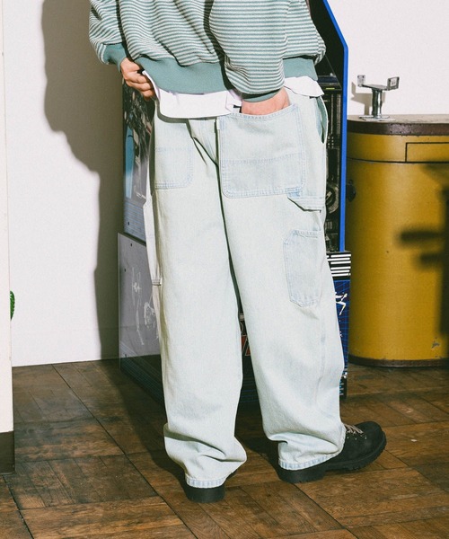 niko and...（ニコアンド）の「12.5oz ペインターデニムパンツ　PAINTER DENIM PANTS　[niko and ...JEANS]（デニムパンツ・メンズ・インディゴブルー/ブラウン/ダークブラウン/ピンク/サックスブルー/カーキ/オフホワイト/ブルー・MEDIUM/SMALL/LARGE）」の18枚目の写真