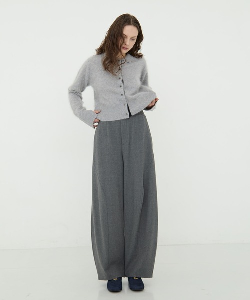 CINOH(チノ)の「【CINOH/チノ】別注 CASHMERE CARDIGAN/カシミヤカーディガン/シャギーニット(カーディガン/ボレロ・レディース・ネイビー/グレー・38)」の21枚目の写真