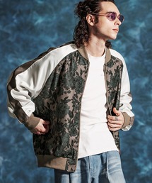 Jih Nunc（ジーヌンク）の「mj11349- フラワープリントルーズシルエットスカジャン(JIH-R1145)（スカジャン）」