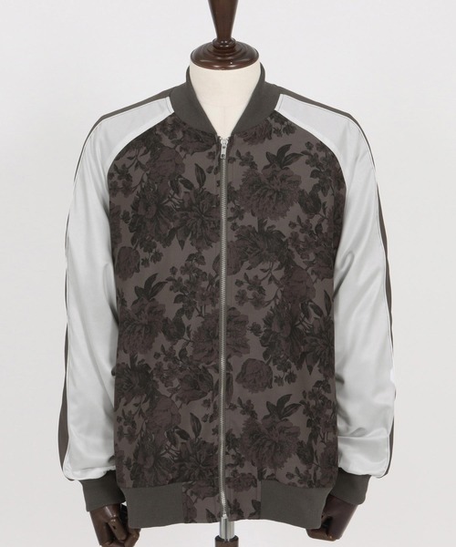 Jih Nunc(ジーヌンク)の「mj11349- フラワープリントルーズシルエットスカジャン(JIH-R1145)(スカジャン・メンズ・ベージュ/ブラック・M/S/L)」の15枚目の写真