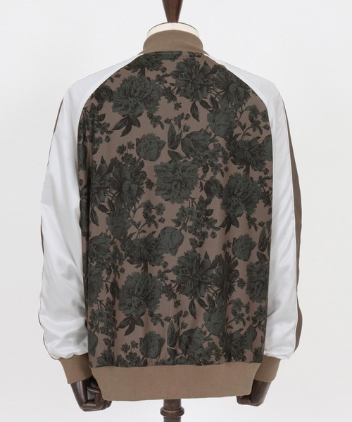 mj11349- フラワープリントルーズシルエットスカジャン(JIH-R1145