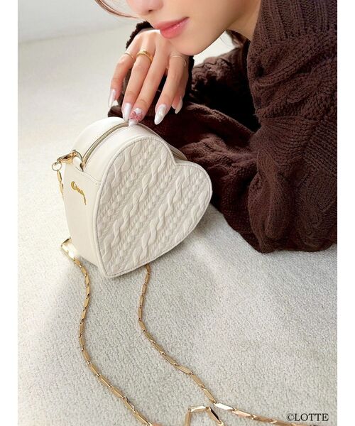 RESEXXY（リゼクシー）の「【Ghana】2wayハートポーチ（ショルダーバッグ・レディース・レッド/アイボリー・FREE）」の5枚目の写真