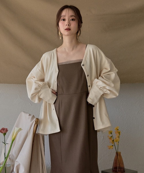 mideal（マイディール）の「layered  mermaid cami onepiece / レイヤードマーメイドキャミワンピース（ワンピース・レディース・ブラウン/ブラック・SMALL/MEDIUM）」の2枚目の写真