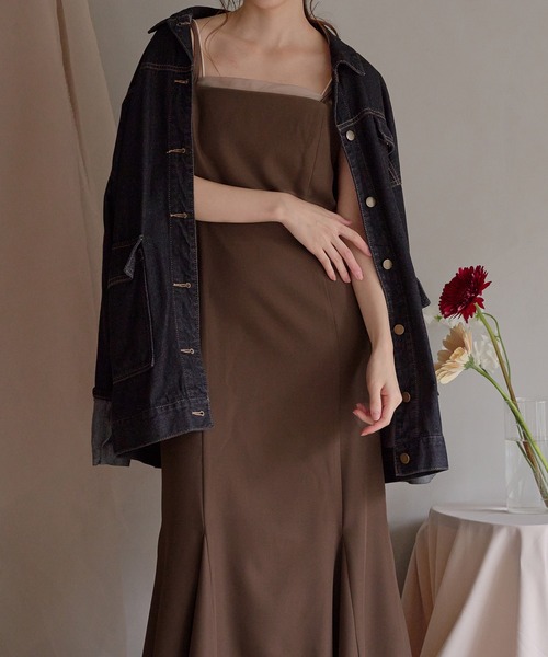 mideal（マイディール）の「layered  mermaid cami onepiece / レイヤードマーメイドキャミワンピース（ワンピース・レディース・ブラウン/ブラック・SMALL/MEDIUM）」の21枚目の写真
