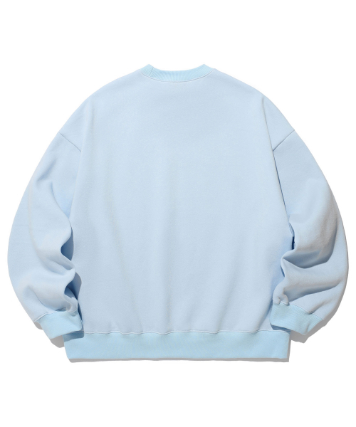 ISTKUNST(イストクンスト)の「ZIGZAG LINE HOMIE SWEATSHIRTS_SKY BLUE(IK2DFMM459A)(スウェット・レディース・スカイブルー・S/M/L)」の2枚目の写真