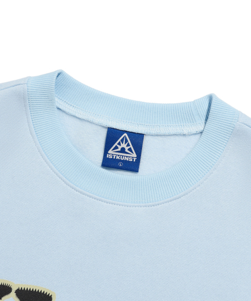 ISTKUNST(イストクンスト)の「ZIGZAG LINE HOMIE SWEATSHIRTS_SKY BLUE(IK2DFMM459A)(スウェット・レディース・スカイブルー・S/M/L)」の3枚目の写真