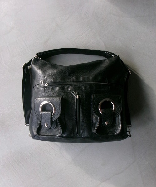 SANSeLF（サンセルフ）の「【SANSeLF】マルチポケットショルダーバッグ saa26s009（ショルダーバッグ・レディース・ブラック/ホワイト・FREE）」の14枚目の写真