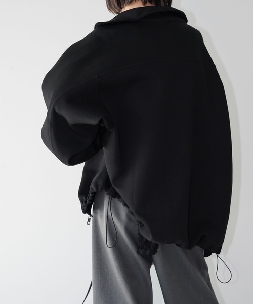 chuclla（チュクラ）の「ドローストリングヘム ジップブルゾン chw26s064（ブルゾン・レディース・ホワイト/ブラック・FREE）」の5枚目の写真