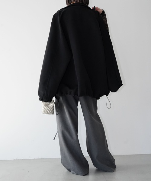 chuclla（チュクラ）の「ドローストリングヘム ジップブルゾン chw26s064（ブルゾン・レディース・ホワイト/ブラック・FREE）」の11枚目の写真