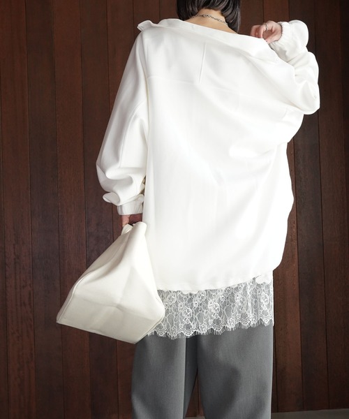 chuclla（チュクラ）の「ドローストリングヘム ジップブルゾン chw26s064（ブルゾン・レディース・ホワイト/ブラック・FREE）」の16枚目の写真