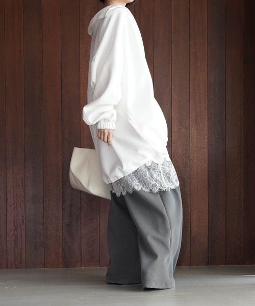 chuclla（チュクラ）の「ドローストリングヘム ジップブルゾン chw26s064（ブルゾン・レディース・ホワイト/ブラック・FREE）」の17枚目の写真