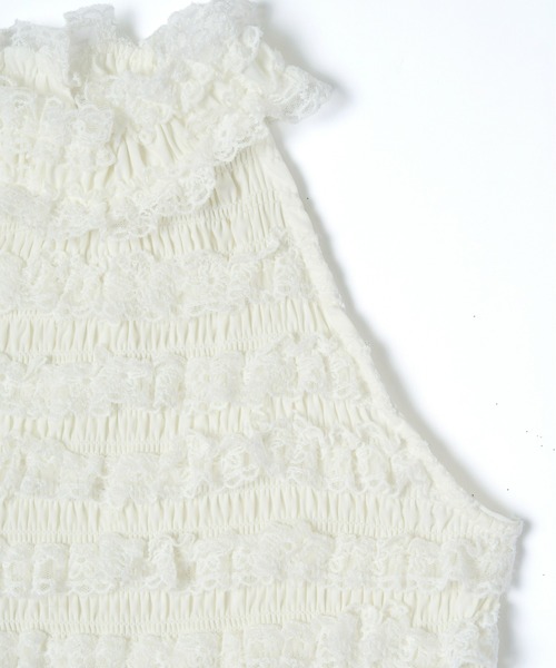 mic by Olu.(ミックバイオルドット)の「< ZOZOTOWN限定 >フリルホルターネック(Tシャツ/カットソー・レディース・ホワイト/ブラック・FREE)」の17枚目の写真