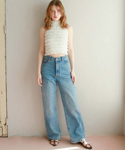 mic by Olu.(ミックバイオルドット)の「< ZOZOTOWN限定 >フリルホルターネック(Tシャツ/カットソー・レディース・ホワイト/ブラック・FREE)」の7枚目の写真