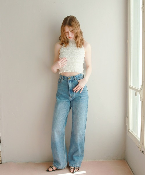 mic by Olu.(ミックバイオルドット)の「< ZOZOTOWN限定 >フリルホルターネック(Tシャツ/カットソー・レディース・ホワイト/ブラック・FREE)」の8枚目の写真