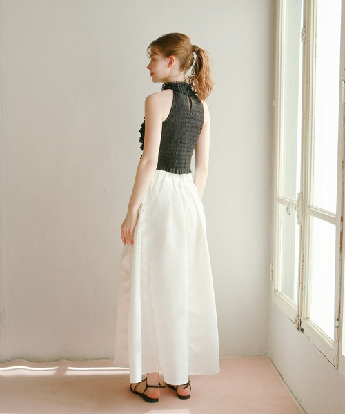 mic by Olu.(ミックバイオルドット)の「< ZOZOTOWN限定 >フリルホルターネック(Tシャツ/カットソー・レディース・ホワイト/ブラック・FREE)」の13枚目の写真